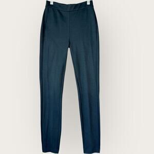 J. Crew Womens S Leggings Ankle Pants Black Back Zipper Ponte Knit Tapered Leg